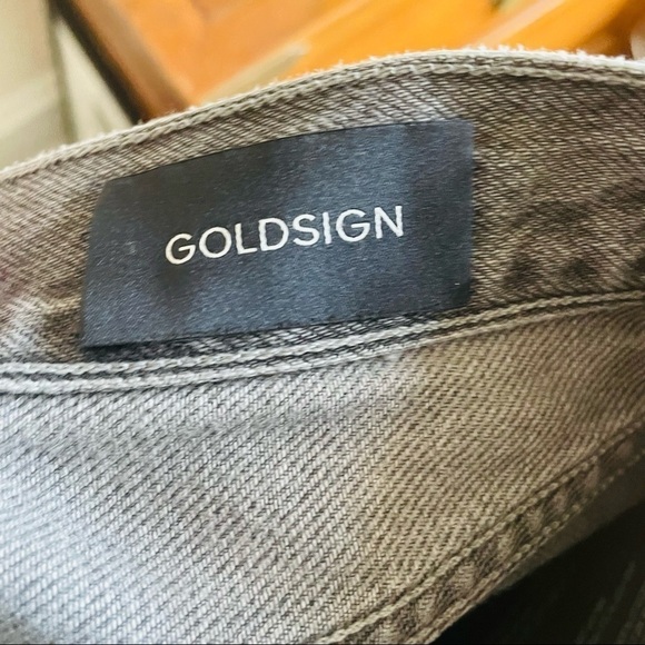 GOLDSIGN Gray Benefit High Rise Relaxed Straight Leg Jeans - Picture 5 of 10